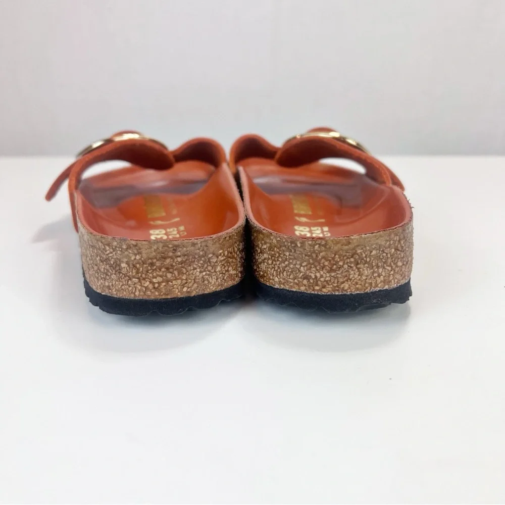 Birkenstock Madrid Big Buckle Oiled Leather Burnt Orange Size 38 - Picture 5 of 9